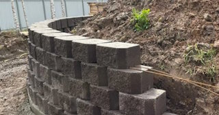 Установка подпорной стенки в Юбилейном в октябре